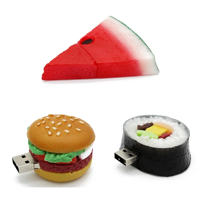 food usb flash drive creative hamburger sushi watermelon pendrive pen