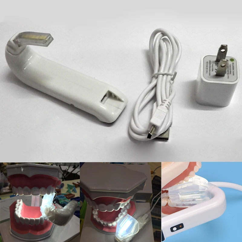 

Wireless Dental Intraoral Light LED Lamp System With Weak Suction Dentist Lighting Equipment + 4PCS Silicone Biteblock Oral Care