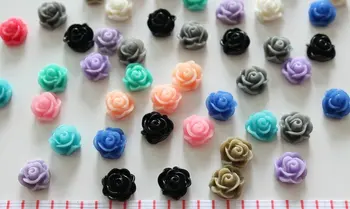 

400pcs Resin kawaii Rose Deco cabochons Flatbacks 12mm- free shipping