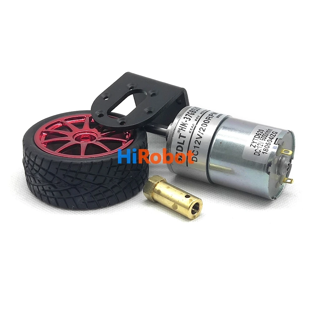 12V DC Motor+65mm Plastic wheel+Coupling+Motor bracket