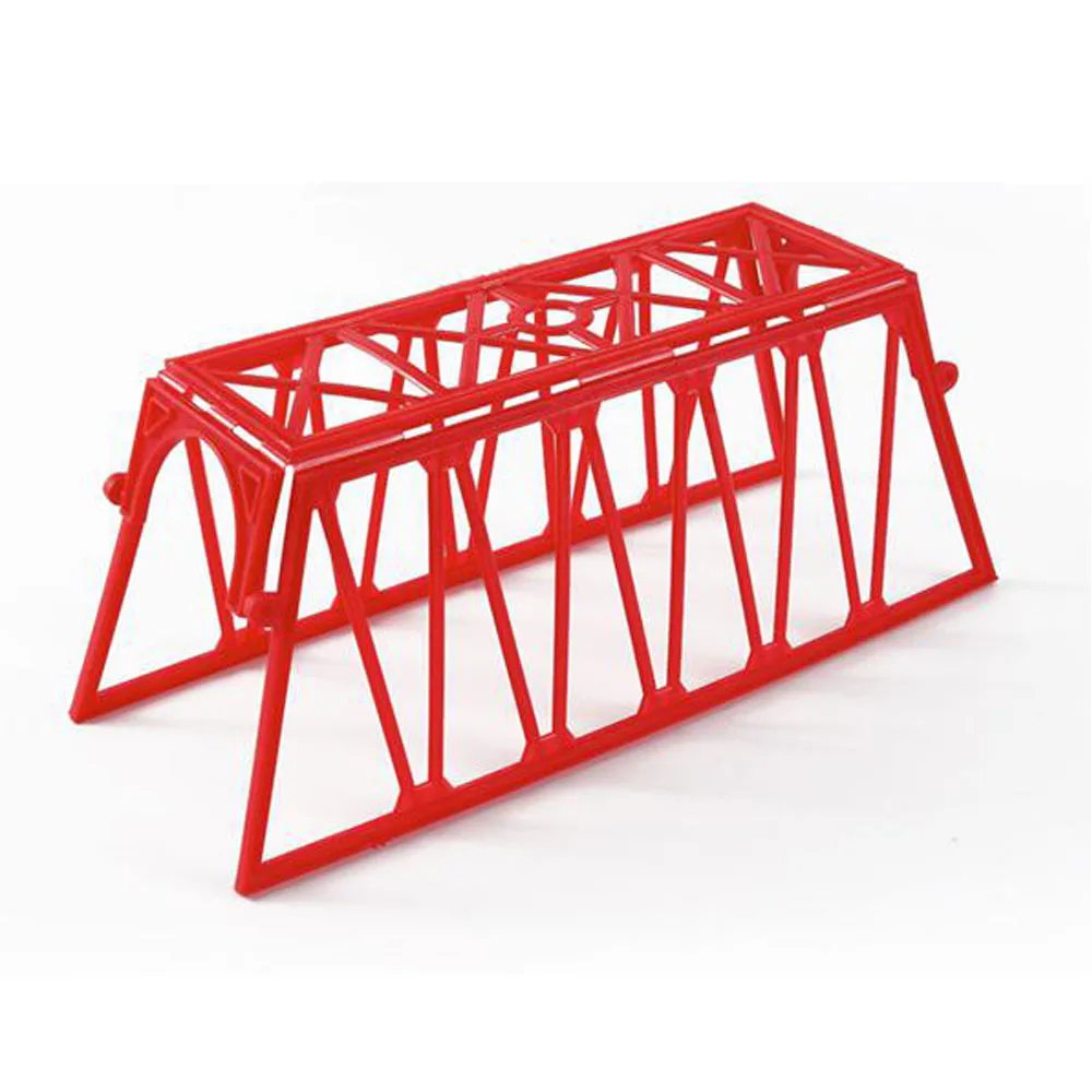 1:87 HO scale plastic train accessories red bridge network electric rail train toys general rail scenario materials