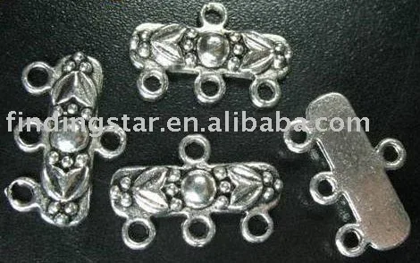 

FREE SHIPPING 150pcs Tibetan silver floral 3-to-1 connectors A1354