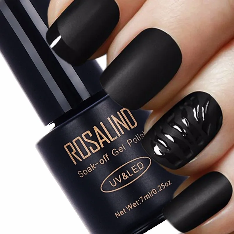 

ROSALIND 7ml Matte Top Coat Nail Polish UV LED Nail Gel Polish Semi Vernis Permanent Gel Varnish Solid Color Base Coat