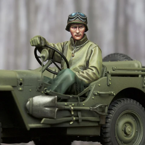 1/35 масштабная сборка каучуковая фигурка комплект U.S. Jeep Driver(не входит в комплект jeep