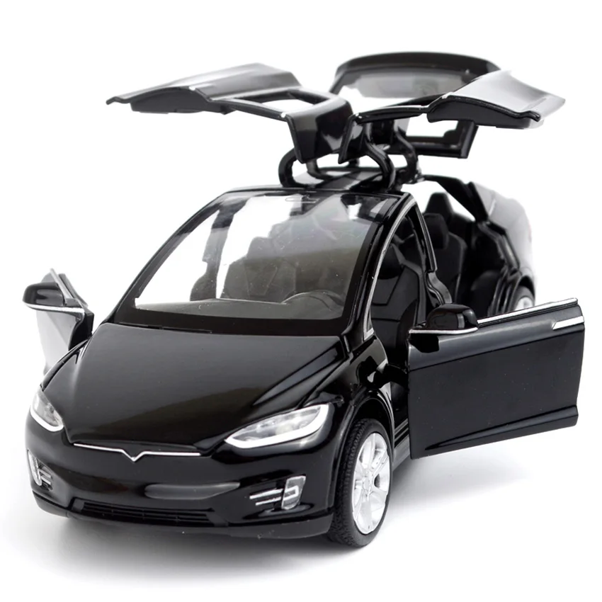 

HOT Sale 16cm MODEL X Alloy Car Model Diecast Metal Vehicles Rubber wheel 6 Door can open Toys Xmas birthday gift Boy Children
