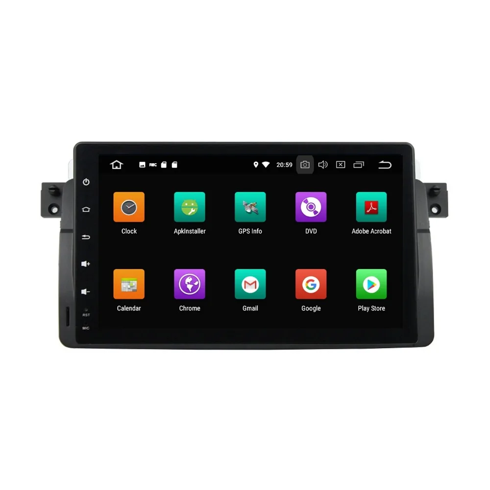 Cheap 4GB RAM Octa Core 1 din 9" Android 8.0 Car DVD Player for BMW E46 M3 1998-2005 GPS Navigation Radio Bluetooth WIFI USB 32GB ROM 2