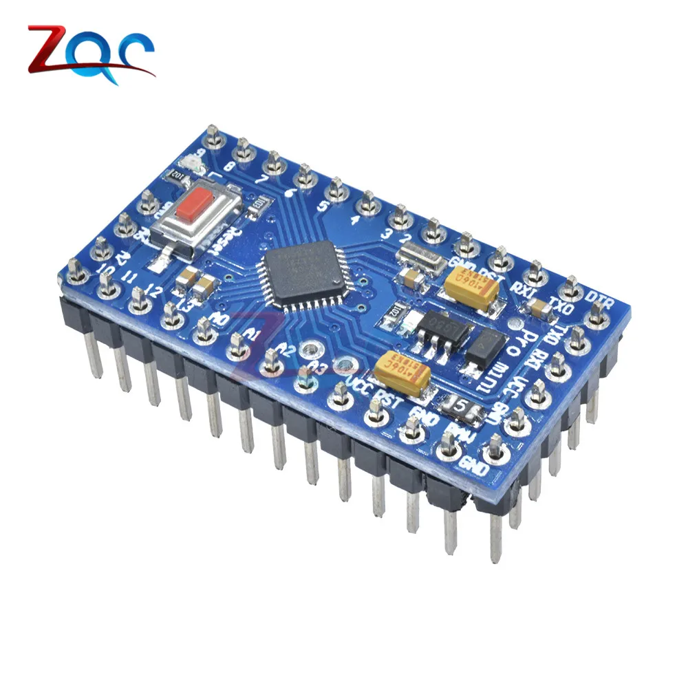 1 комплект Atmega328 Pro Mini 5 в 16 МГц модуль платы для Arduino Nano Mini 328 ATMEGA328P-AU микро контроллер с 3 контактами стандарт