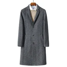 Новинка осени, мужские шерстяные куртки, тренчкот, Мужская ветровка, шерстяное пальто, полный размер, M-3XL