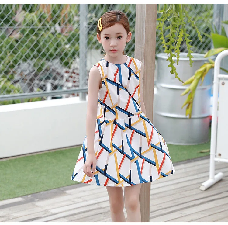New 2019 Kids Girls Summer Dress Baby Sleeveless Printed Princess Dresses For Teenagers Clothing Children's beach a line dresses (10).jpg