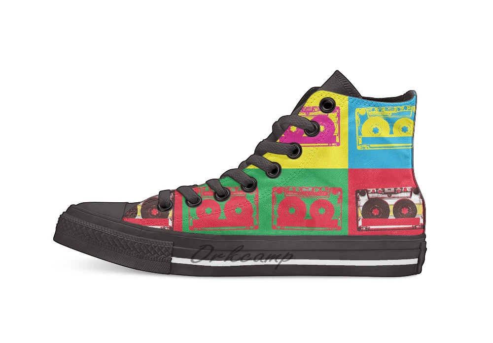

Pop music Casual High Top Canvas shoes sneakers Light Walking Shoes