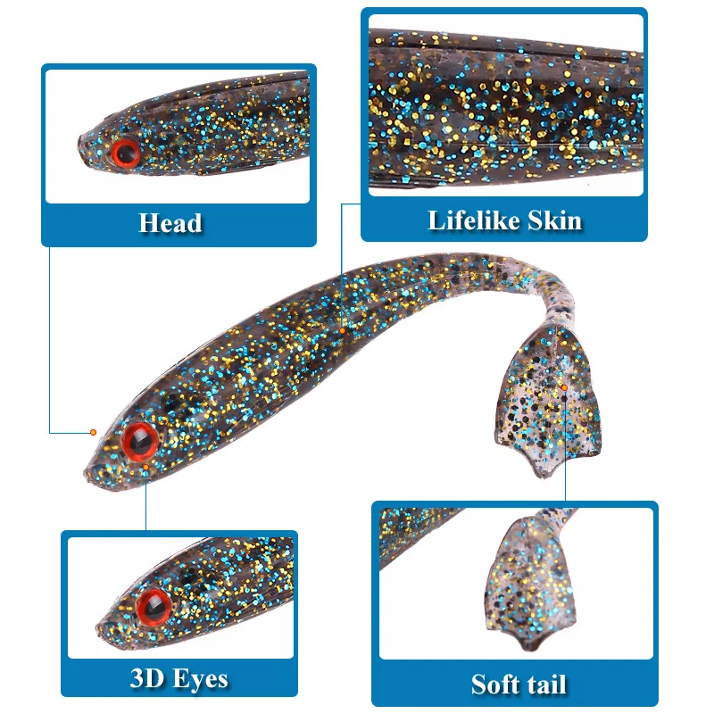 Flash T-tail Soft Lure Fish bait 5g/8.4cm Silicone Lure Bait Outdoor Bionic Bait Wobblers Tail Fish Bait Fishing Gear jooyoo Flash T-tail Soft Lure Fish bait 5g/8.4cm Silicone Lure Bait Outdoor Bionic Bait Wobblers Tail Fish Bait Fishing Gear jooyoo