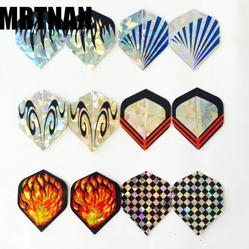 

6/12pcs reflective laser darts wing set durable darts flying high quality beautiful darts flying outdoor wing tail mixed mode
