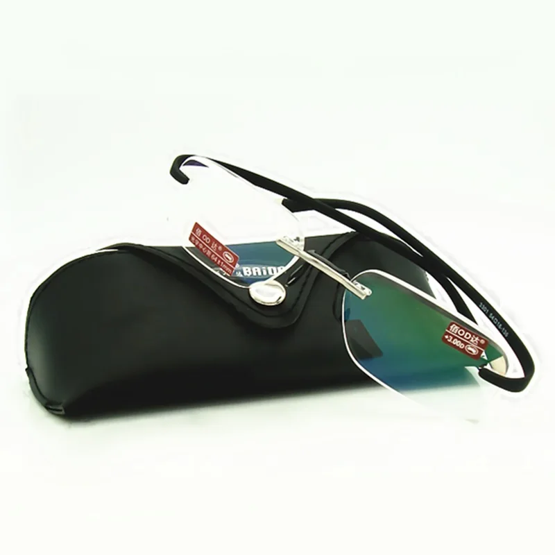 Najtaniej SUMONDY ekskluzywny niezwykle elastyczna świątynia Rimless okulary do czytania mężczyźni kobiety okulary powiększające wizja okulary Presbyopic R104