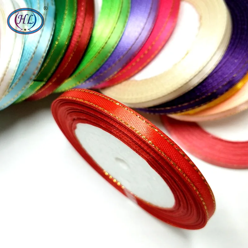 HL 10 рулонов(250 ярдов) 6 мм много цветов Пномпень рукоделие ткачество атласная упаковочная лента пояс Свадебные Рождественские украшения