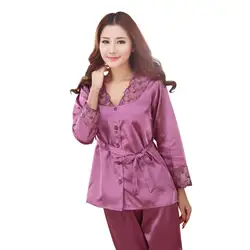 Для женщин пижамы вечернее носить сексуальное белье Демисезонный шелковые комплекты Пижамные шорты женская ночная рубашка женская