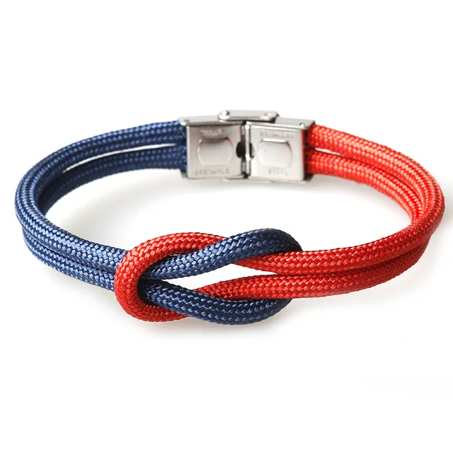 Women Men Cool Rope Knot Bracelets Stainless Steel Nautical Sailor Women Men Cool Rope Knot Bracelets Stainless Steel Nautical Sailor Marine Bracelet Bangle Wristband Friendship Favor