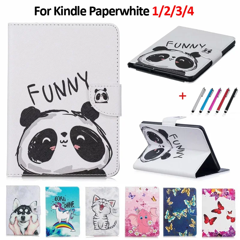 Чехол для Amazon Kindle Paperwhite 1 2 3 2015 2017 чехол с милым котом единорогом пандой совой 4