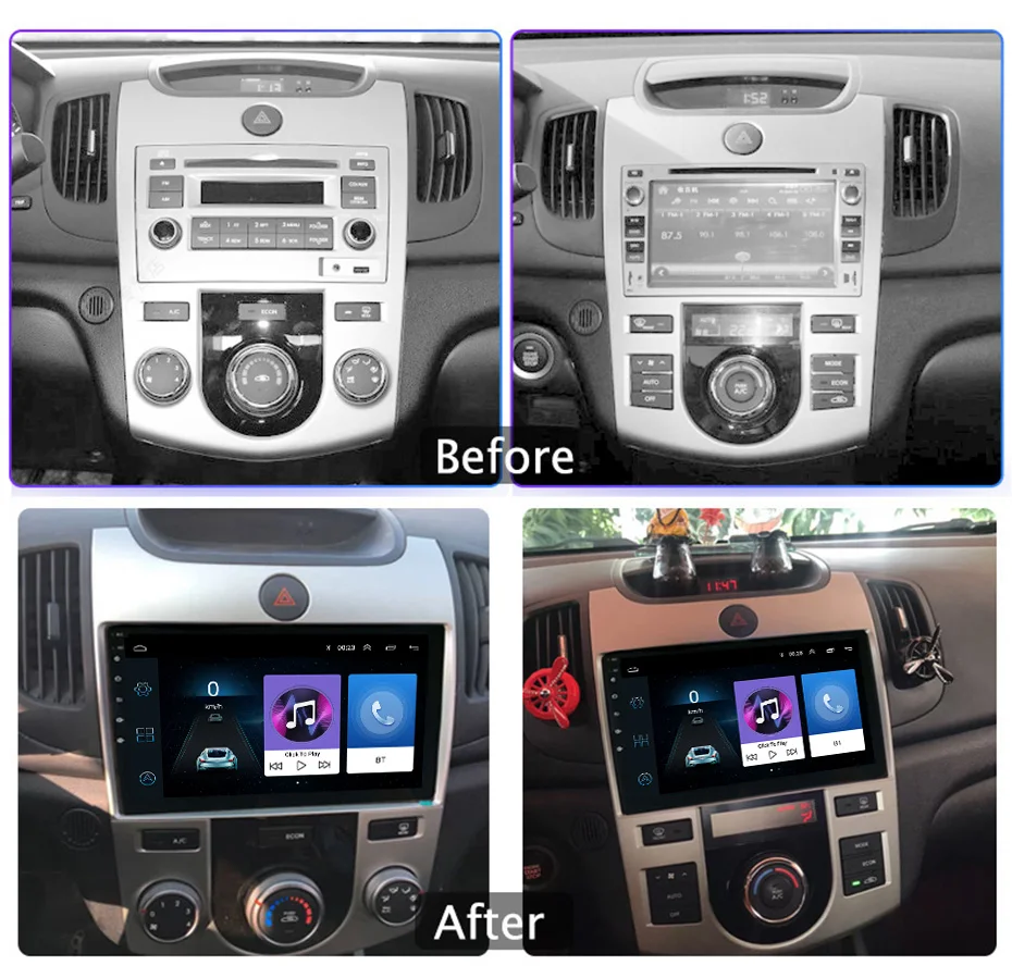 Excellent 9 inch 2.5D IPS Tempered HD multi-touch screen Android 8.1 NAVI for KIA forte 2009-2014 with Bluetooth USB WIFI support SWC 2