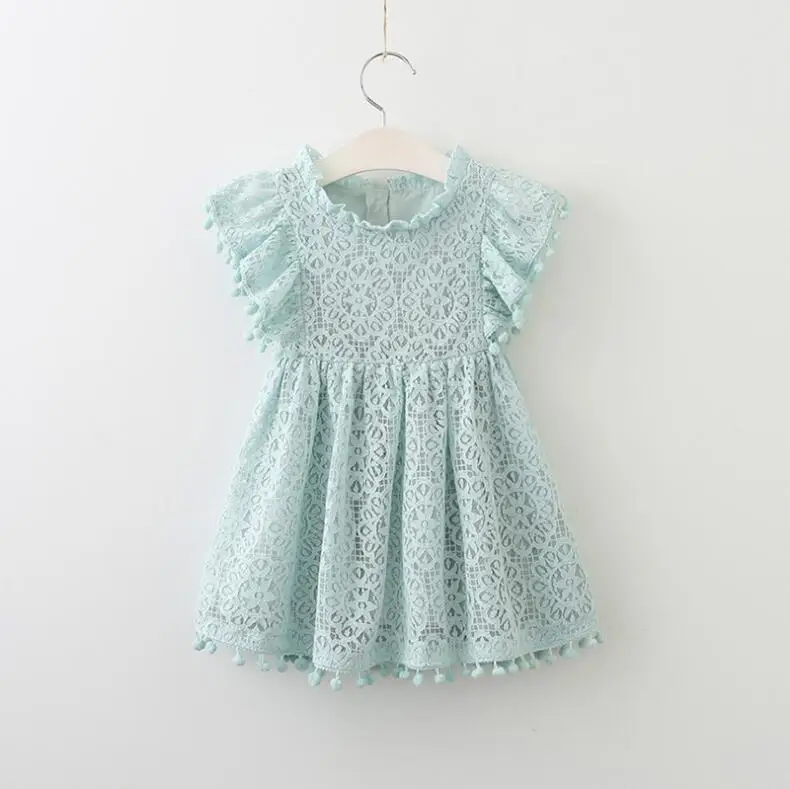 Платье для девочек, новинка года, летняя брендовая одежда для девочек, платье с кружевом и бальным дизайном вечерние девочек платье для детей 3-7 лет