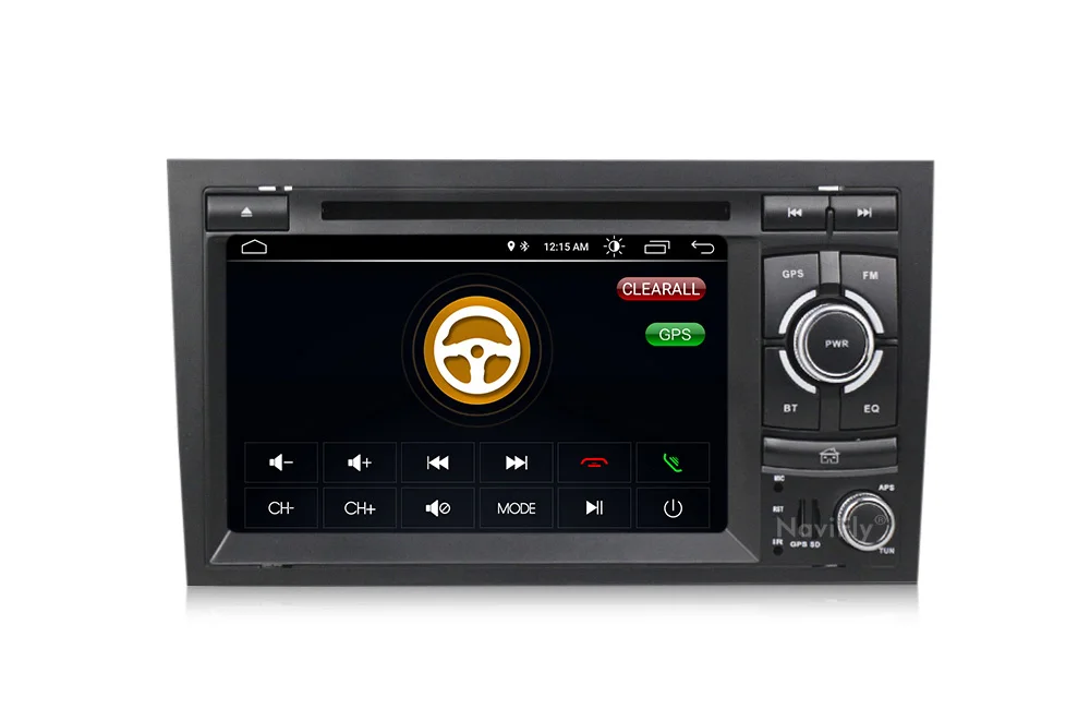 Top Free shipping!Navifly android8.1 Quad Core Car DVD Player GPS Navi for Audi A4 S4 RS4 2002-2008 with 4g wifi BT RDS FM 13