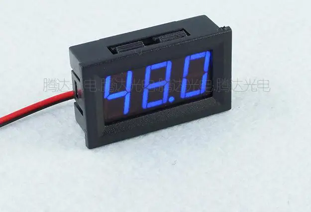 

10pcs Instruments Blue LED Mini Digital Voltmeter DC5-120V Panel Volt Meter 5V To 120V Voltage Meters Electrical Testers