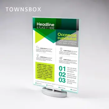 

A4 Poster Frame Poster Holder Acrylic Menu Card Stand Rotating Advertising Rack Restaurant Food Name List Picture Label Frame