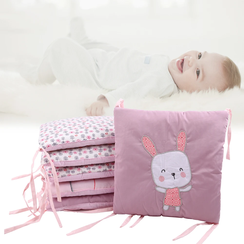 Circunferência do Bebê Berço de Algodão Almofada do Assento de Algodão Animal dos Desenhos Animados do Bebê Bumper Cama Estrela Bordado Anti-colisão 6 Pçs - Set 3 6 pçs set Circunferência Do Bebê bumper