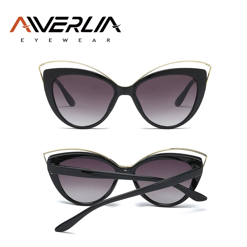 AIVERLIA, кошачий глаз, солнцезащитные очки, женские, фирменный дизайн, градиентные очки, Ретро стиль, солнцезащитные очки, женские, летние, стильные, UV400, AI43