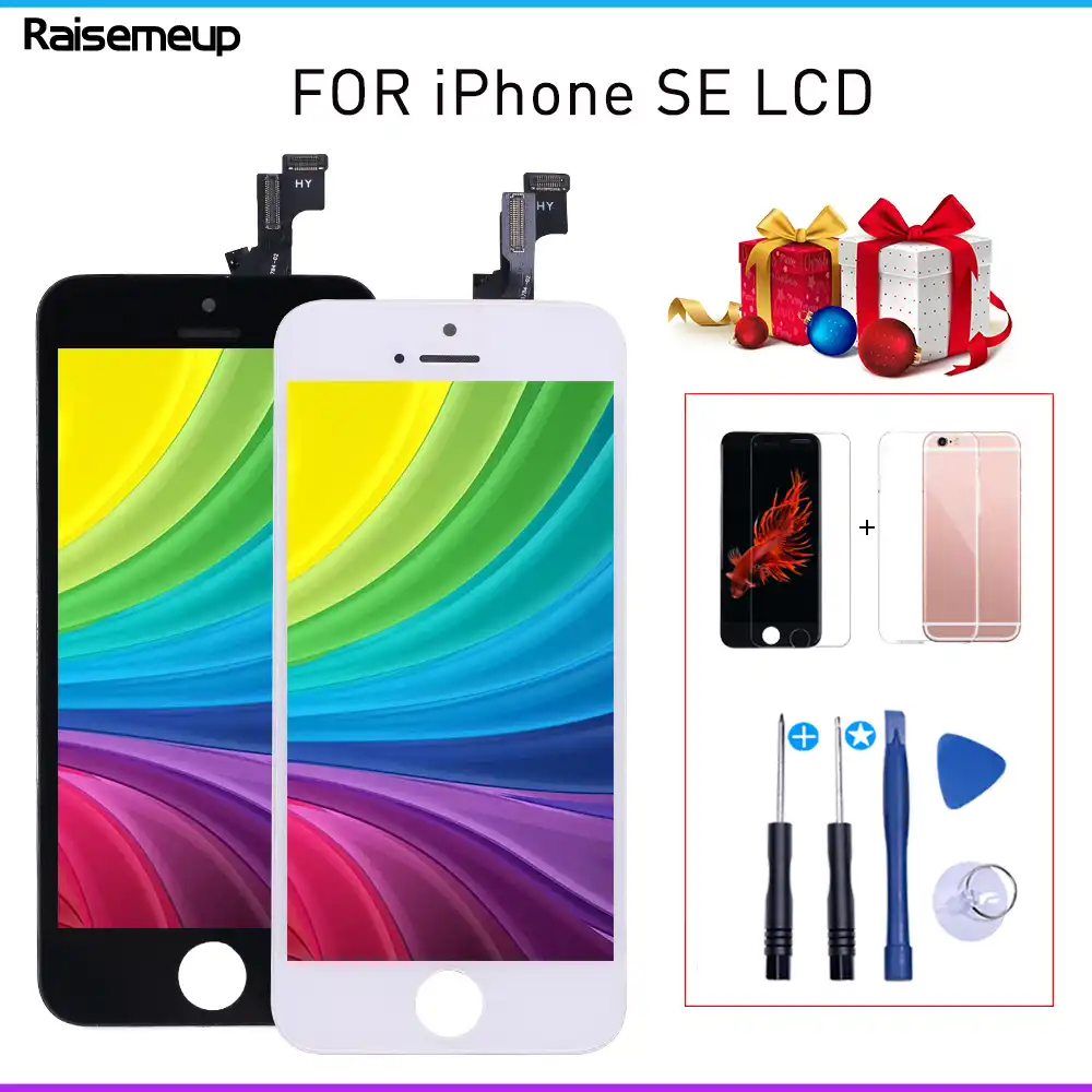 a Lcd Sceen For Iphone Se For Iphone 5se A1723 A1662 Lcd Display Touch Screen Digitizer Assembly Replacement Screen With Gifts Mobile Phone Lcd Screens Aliexpress