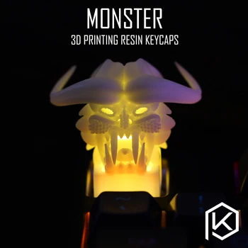 

Novelty Shine Through Keycaps 3d printed print printing pla monster custom mechanical keyboards light Cherry MX compatible