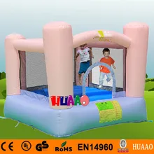 Для семейного использования, розовый надувной мини батут, крытая игровая площадка для детей с бесплатной CE воздуходувкой