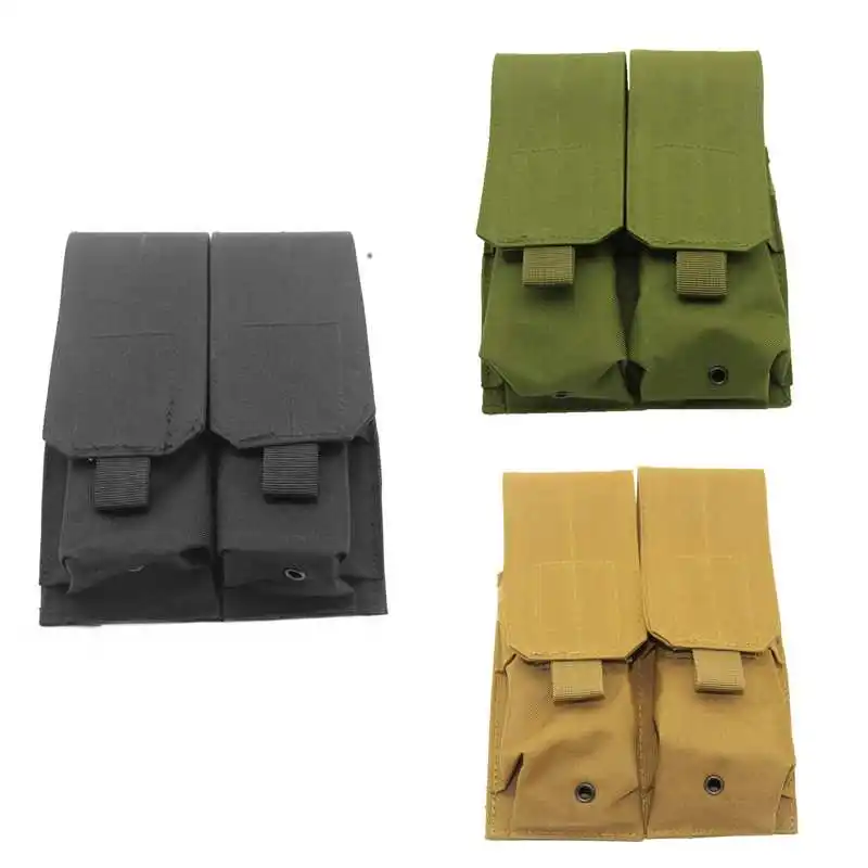 

Tactical Molle Clip Double Mag Magazine Pouch Bag Pistol Magazine Pouch Cartridge Clip Tool Pouch fit M4 AR15