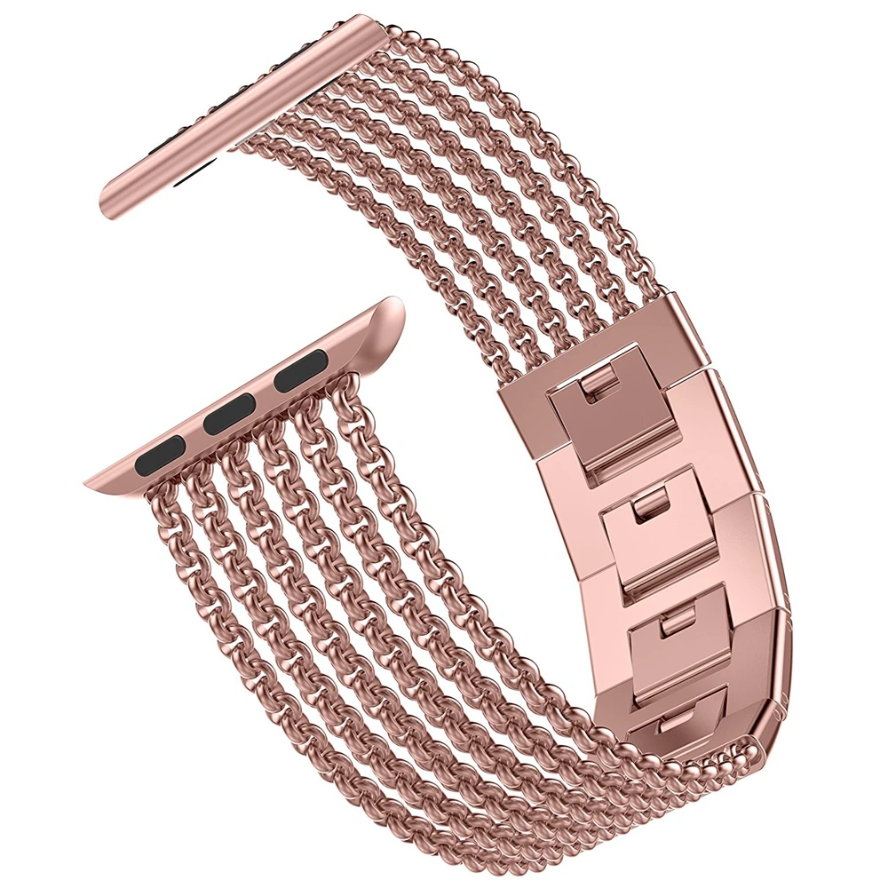 Wearlizer для Apple Watch Band 38 мм iWatch Mesh Loop Milanese ремешок из нержавеющей стали замена Широкие ремешки для Apple Watch