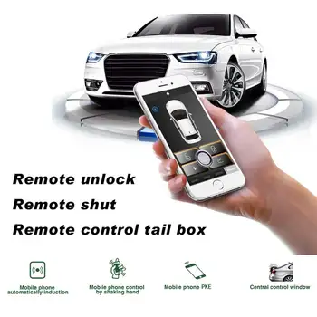 

Keyless Entry Central Locking Push Button Ignition Door Lock Universal Car Alarm SmartPhonePKE Control Car Alarm System 686B