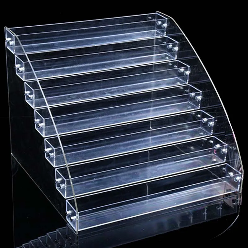 Clear Acrylic Nail Polish Rack 7 Layer Integrated Nail Display Shelf Nail Vanish Storage Glasses Display