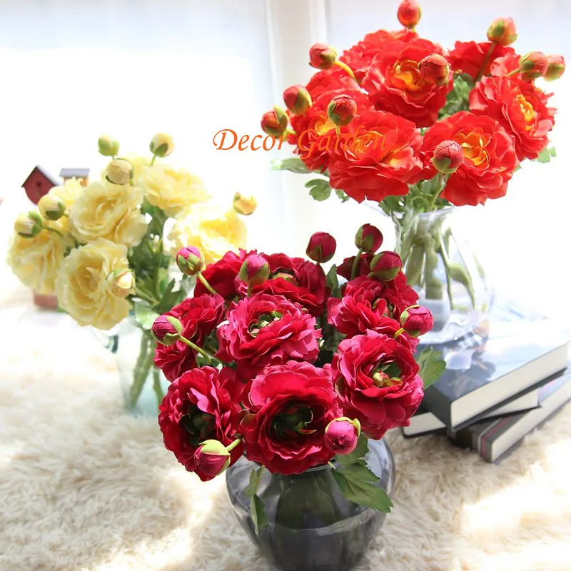 7COLORS Fake Artificial Silk Tea Rose Flowers For DIY Wedding Flower Bouquet Floral Home Decoratiive | Дом и сад