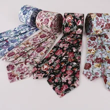 Mantieqingway мужской цветочный галстук в горошек хлопковые узкие и обтягивающие галстуки в повседневном стиле для мужчин свадебные вечерние Цветочные Узкие галстуки для мужчин и женщин