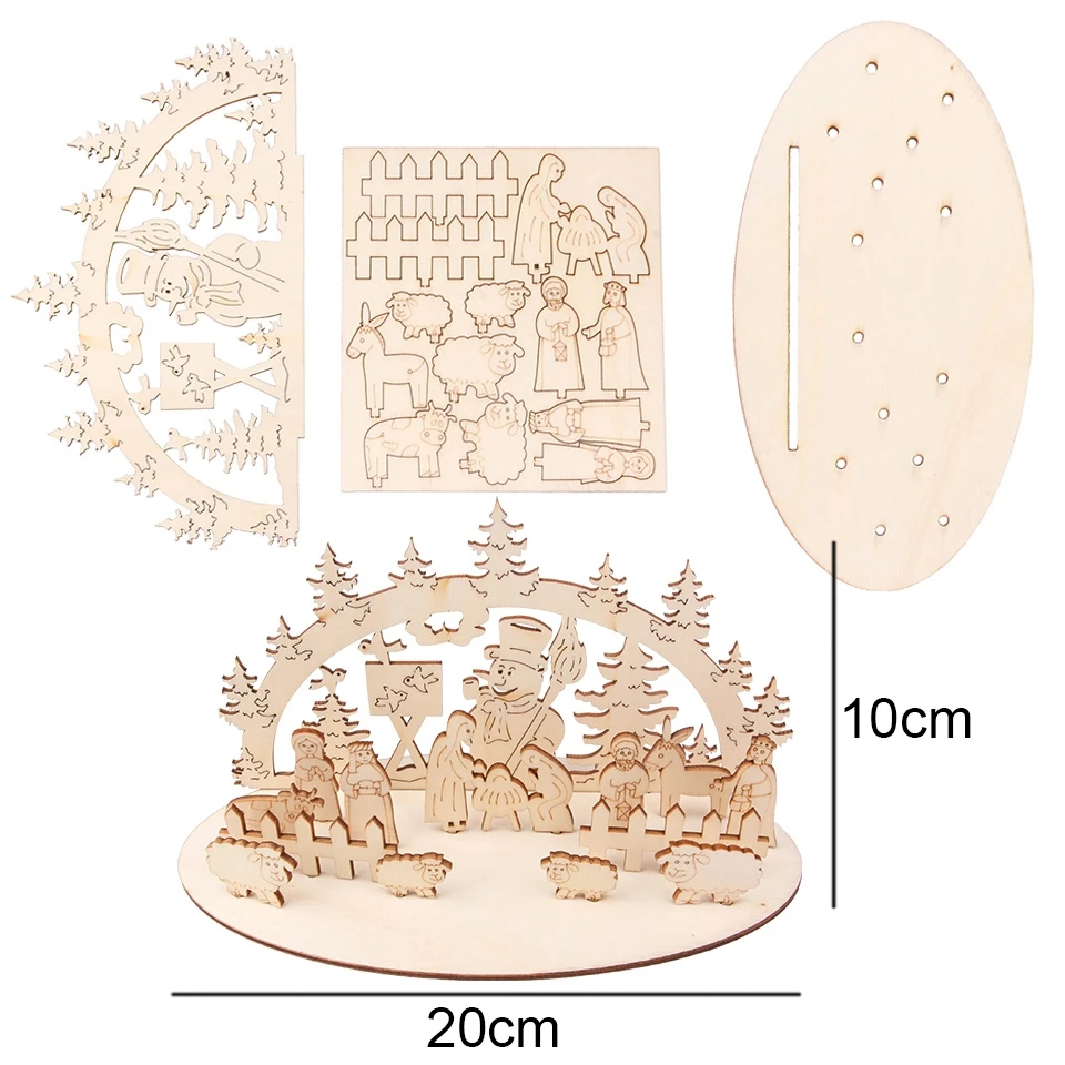 1 комплект, 2 стиля, креативные рождественские настольные украшения, дерево, материал, мульти, Рождественские серии, сделай сам, Декор, подарки, игрушка - Цвет: Snowman