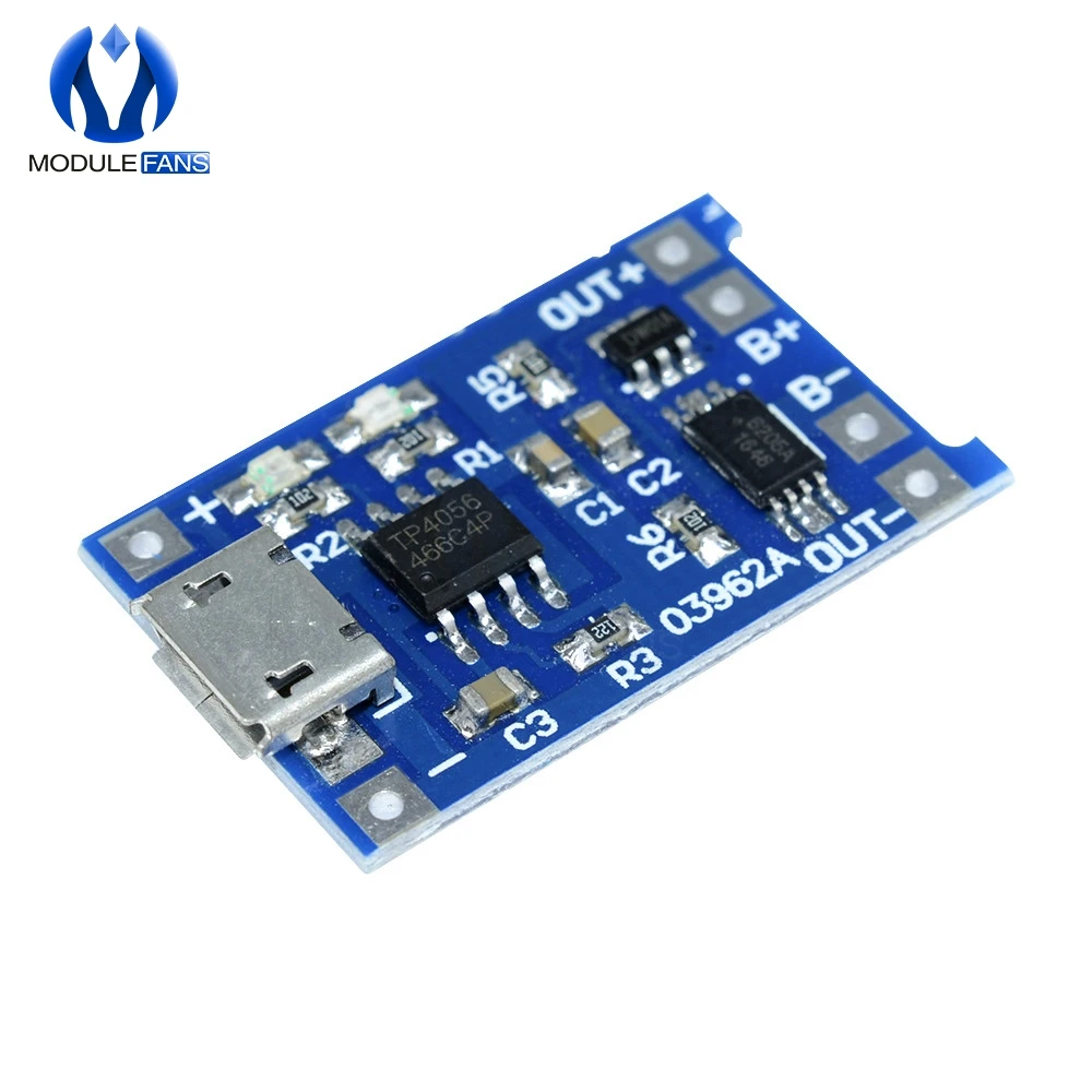 50 шт. TC4056A Micro USB 5 в 1A 18650 модуль зарядного устройства литиевой батареи зарядная