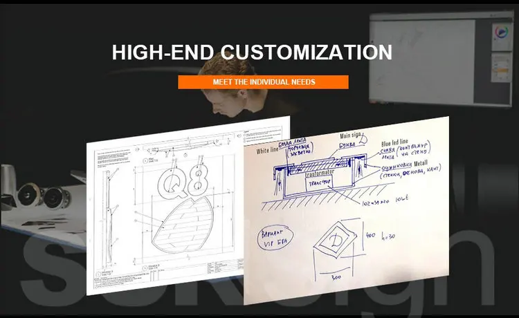 Signbord Outdoor Outlet знак Нержавеющая сталь подсветкой свет billboard для магазина бар отеля индивидуальные Дизайн чертежу клиента