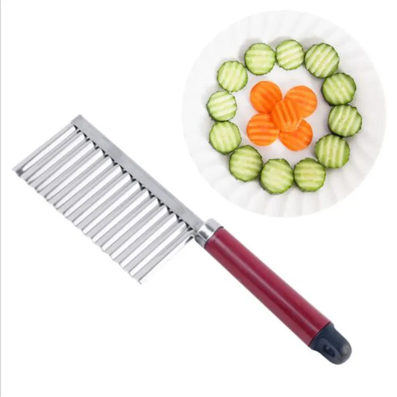 Нож для волнистой нарезки картофеля Обрезной нож из нержавеющей стали кухонный гаджет для овощей и фруктов нарезка резка-пилинг инструменты для приготовления пищи