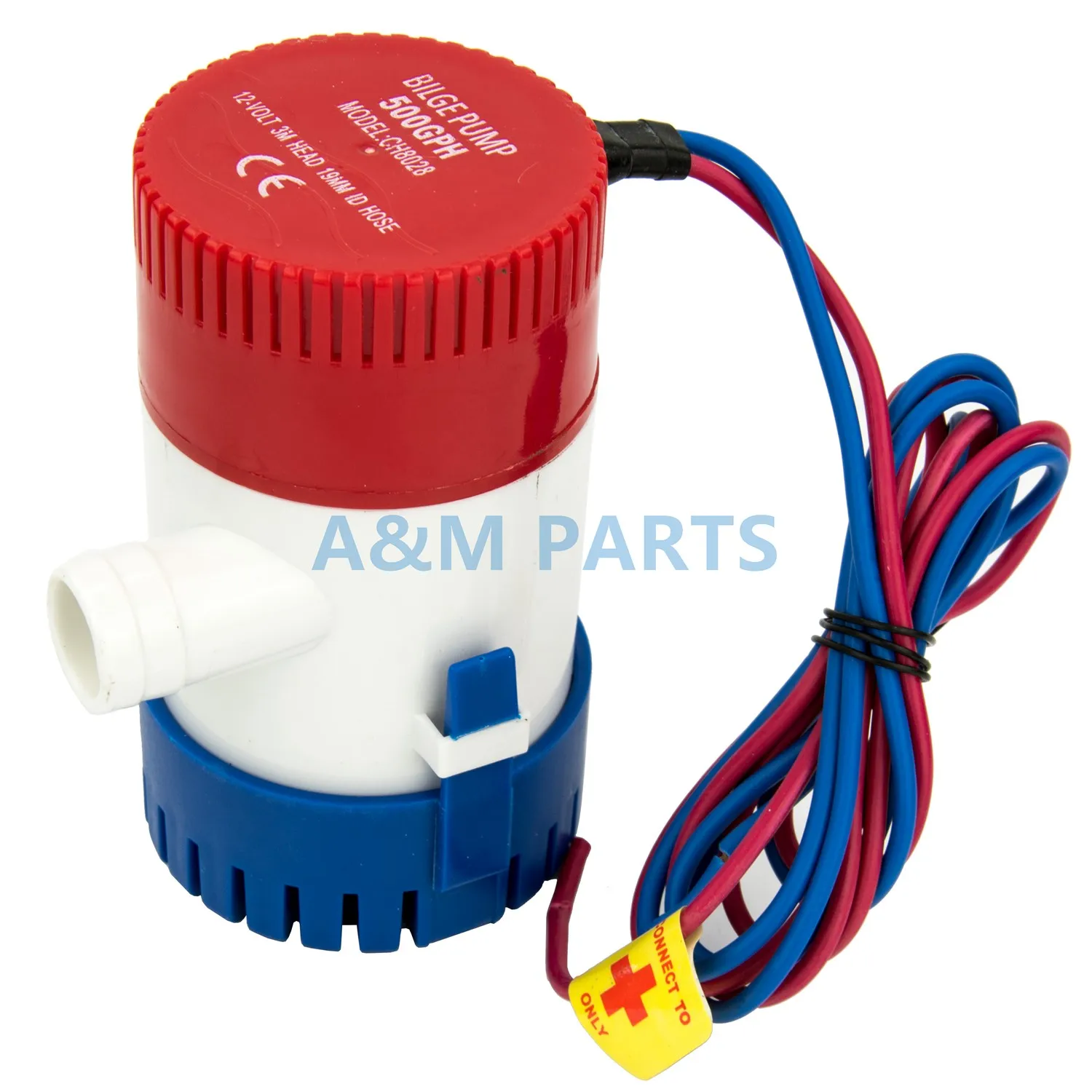 12V 500 GPH Bilge Pump Marine Submersible Water Pump Boat Sump Pumpin