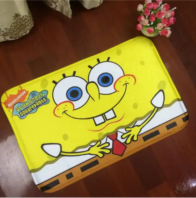 Cartoon Flannel Carpet Square Living Room Anti Slip Mat Flannel