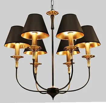 

Multiple Chandelier modern European style Iron Brown dining room bedroom Mediterranean lighting 3/6/8 heads lamp ZX98