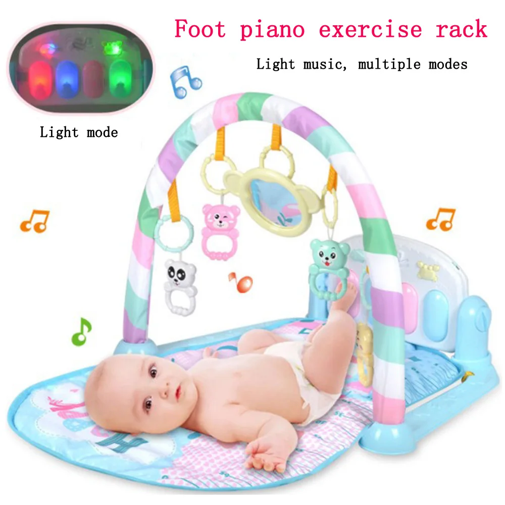 Baby Music Rack Piano Play Mat Keyboard Kid Rug Puzzle Carpet Infant Playmat Gym Crawling Game Pad Toy Early Education baby s bed early education height carpet game blanket digital waterproof urine pad with safety mirror sound paper music