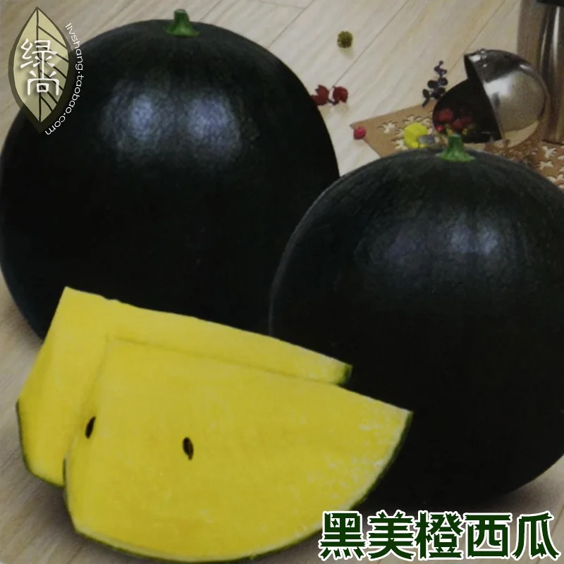 

Bonsai Black American Orange Watermelon Yellow Meat Watermelon Courtyard Balcony Potted Vegetables 20pcs/lot