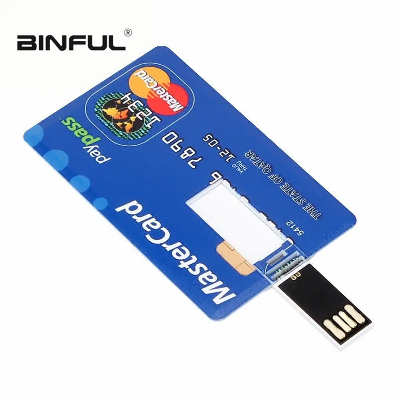 Флешка Super Slim карты USB флэш-накопитель 4 ГБ 8 ГБ 16 ГБ 32 ГБ 64 Гб 128 ГБ флэш-память банк кредитной карты памяти флэш-диски бесплатный Пользовательский логотип
