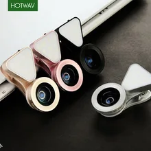 

HOTWAV Round Telefoon Lens Wide-Angle Len Macro Lens Selfie Led Light Phone Lens For iPhone Smartphone Microscope