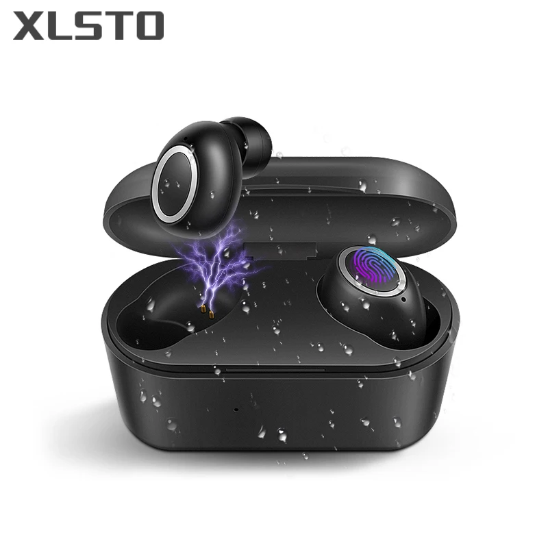 

Portable TWS Wireless Touch Earbud 3D Stereo Sound Bluetooth V5.0 Earphone With Charge Case Sport Bass Headset Auto Power On/Off