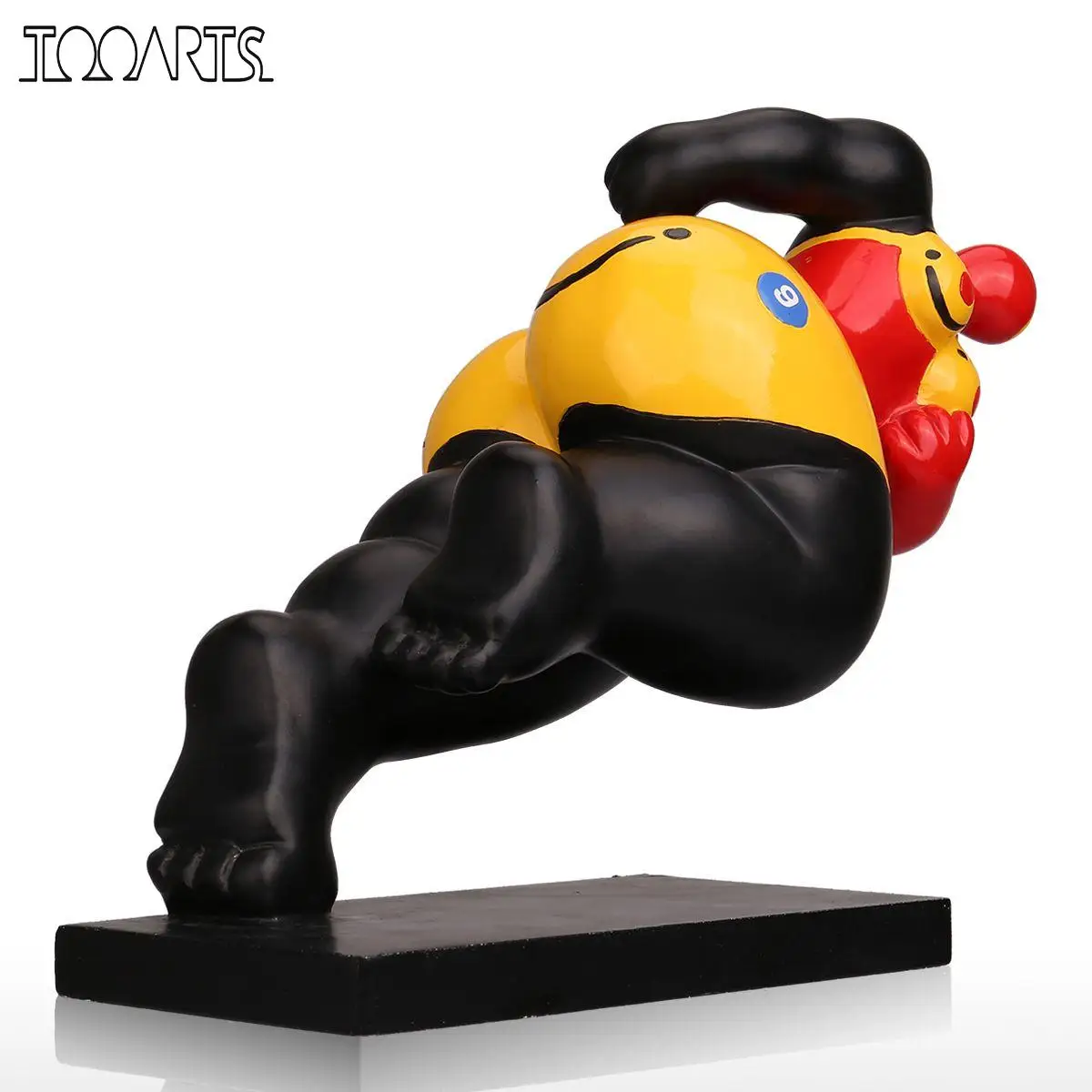 Tooarts Sculpture Dashing Fat Woman Fiberglass Sculpture Exaggerative